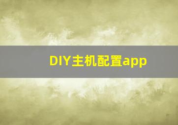 DIY主机配置app