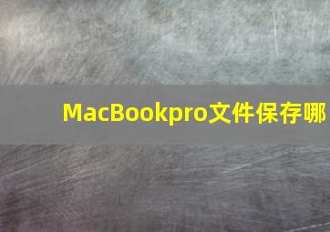 MacBookpro文件保存哪