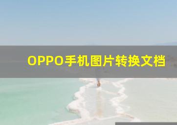 OPPO手机图片转换文档