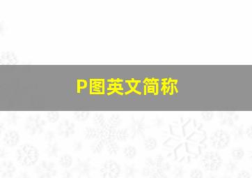 P图英文简称