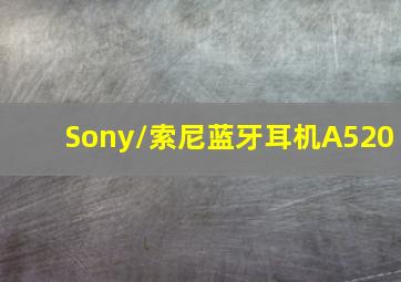 Sony/索尼蓝牙耳机A520