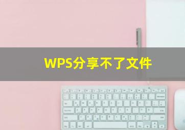 WPS分享不了文件