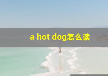 a hot dog怎么读