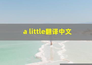 a little翻译中文