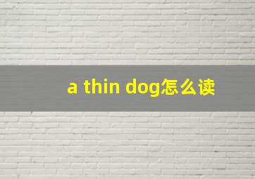 a thin dog怎么读