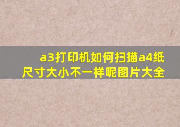 a3打印机如何扫描a4纸尺寸大小不一样呢图片大全