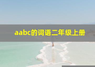 aabc的词语二年级上册