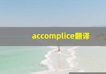 accomplice翻译