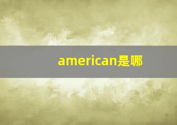 american是哪