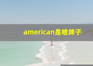 american是啥牌子