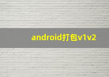 android打包v1v2