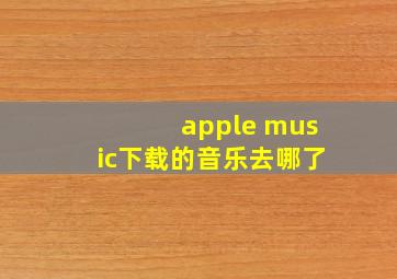 apple music下载的音乐去哪了