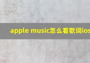 apple music怎么看歌词ios14