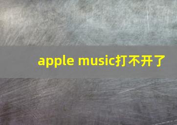 apple music打不开了