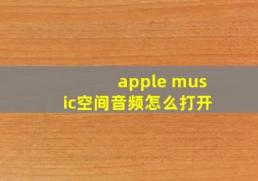 apple music空间音频怎么打开