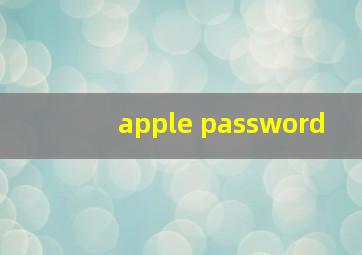 apple password