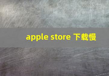 apple store 下载慢