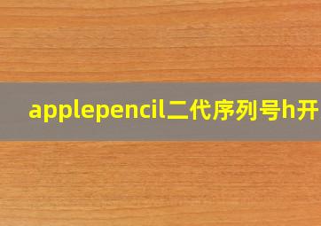 applepencil二代序列号h开头