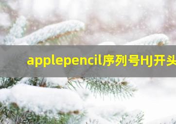 applepencil序列号HJ开头