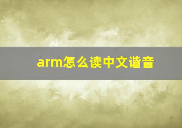 arm怎么读中文谐音