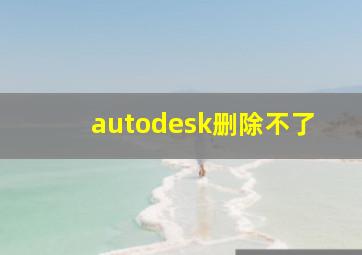 autodesk删除不了