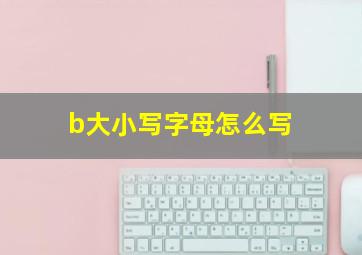 b大小写字母怎么写