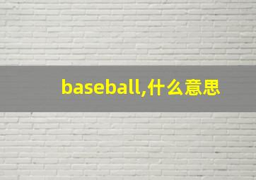 baseball,什么意思