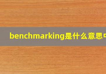 benchmarking是什么意思中文