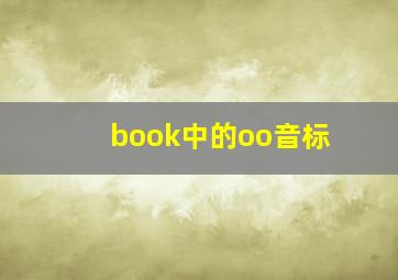 book中的oo音标