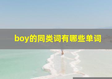 boy的同类词有哪些单词