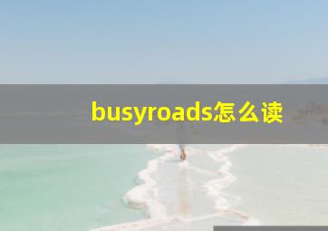 busyroads怎么读