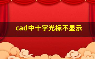 cad中十字光标不显示