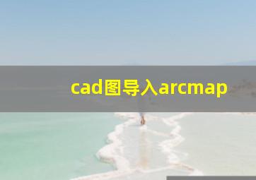 cad图导入arcmap