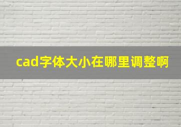 cad字体大小在哪里调整啊