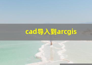 cad导入到arcgis