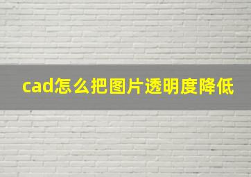 cad怎么把图片透明度降低