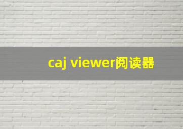 caj viewer阅读器