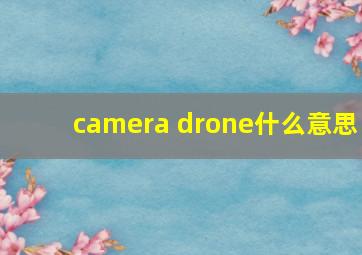 camera drone什么意思