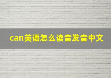 can英语怎么读音发音中文