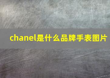 chanel是什么品牌手表图片