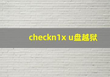 checkn1x u盘越狱