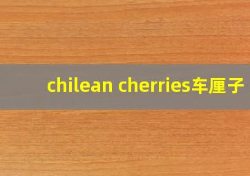 chilean cherries车厘子