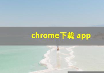 chrome下载 app