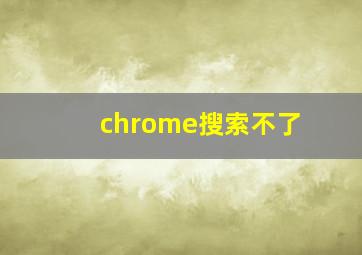 chrome搜索不了