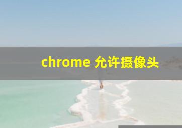 chrome 允许摄像头