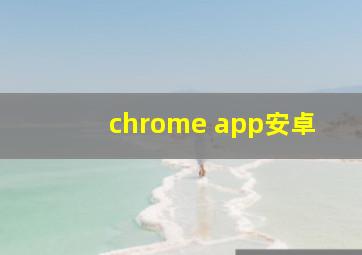 chrome app安卓