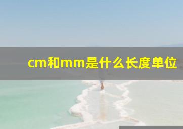 cm和mm是什么长度单位