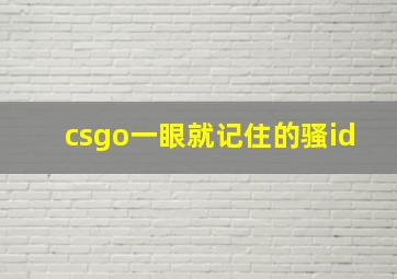 csgo一眼就记住的骚id