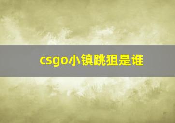 csgo小镇跳狙是谁