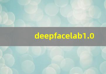 deepfacelab1.0